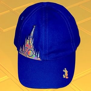 Walt Disney World Parks 50th Anniversary Solid Blue Castle Mickey Hat Cap